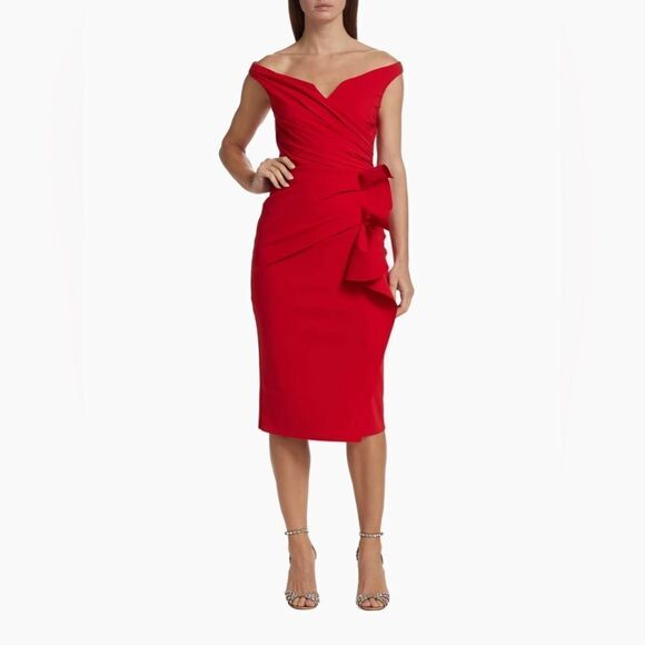 Chiara Boni La Petite Robe Lucreria Off-The-Shoulder Cocktail Dress size 4 - Picture 1 of 14